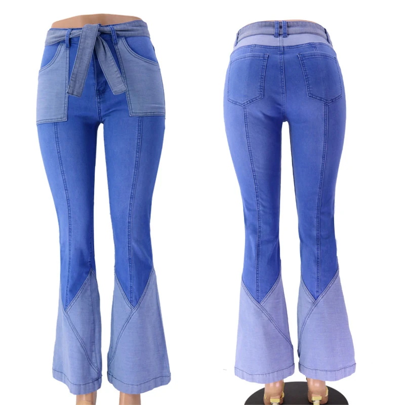 Patchwork Flared Jeans For Women Vintage Clothes With Sashes High Waist Boot Cut Denim Trousers Plus Size 3XL Streetwear Fashion
Patchwork Flared Jeans For Women Vintage Clothes With Sashes High Waist Boot Cut Denim Trousers Plus Size 3XL Streetwear Fashion