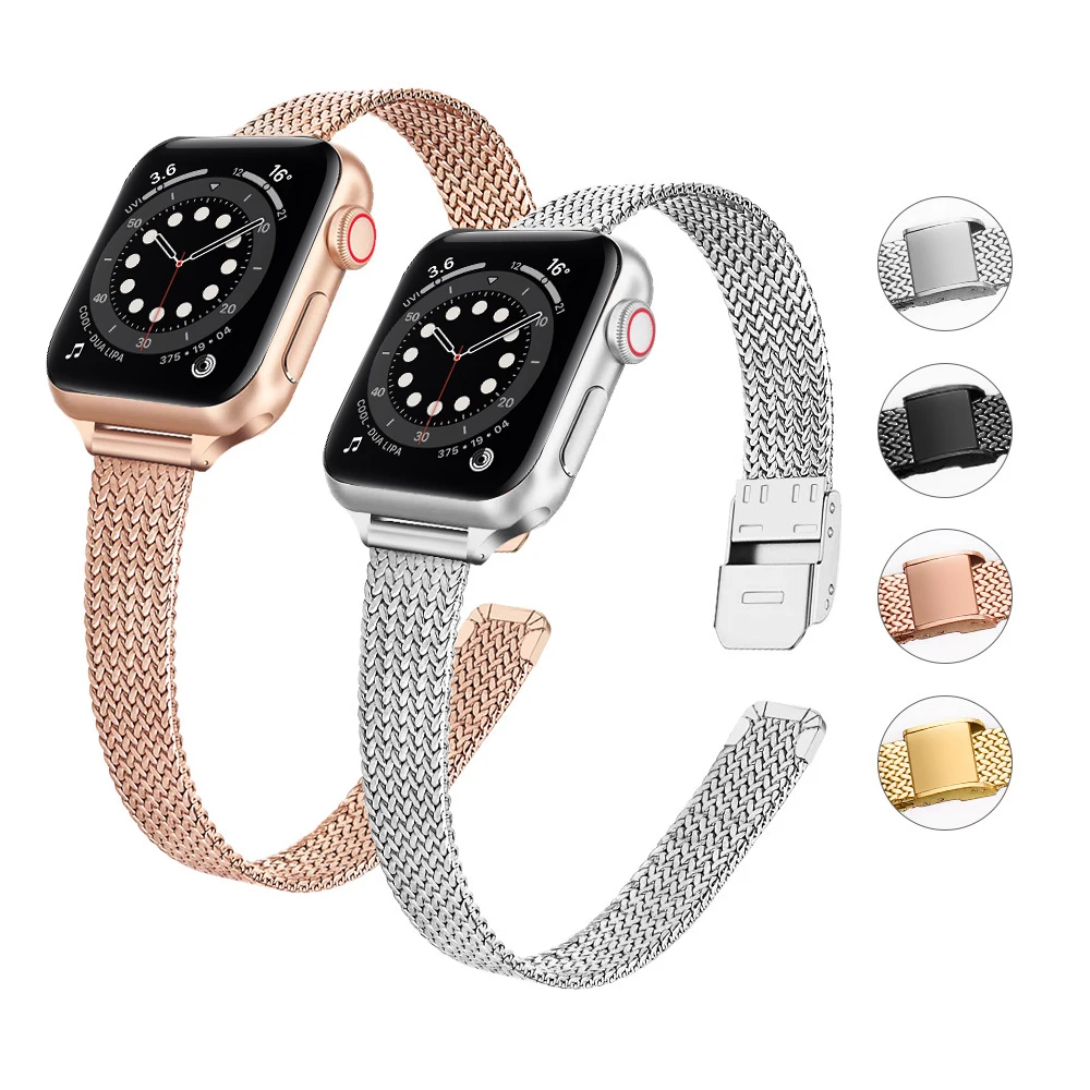Wheat Ears Stainless Steel Slim Strap For Apple Watch Band 44mm 40mm Bracelet For iWatch Series 6 5 4 3 2 SE Watchband
Wheat Ears Stainless Steel Slim Strap For Apple Watch Band 44mm 40mm Bracelet For iWatch Series 6 5 4 3 2 SE Watchband
