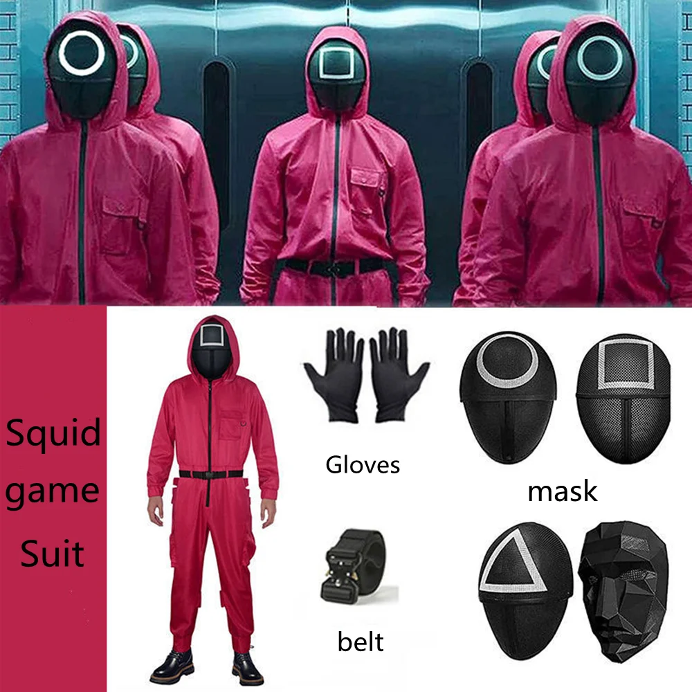 Squid Game Costume Mask Cosplay Jumpsuit Round Square Triangle Plastic Helmet Mask (No Sliding) Halloween Party Costume
Squid Game Costume Mask Cosplay Jumpsuit Round Square Triangle Plastic Helmet Mask (No Sliding) Halloween Party Costume