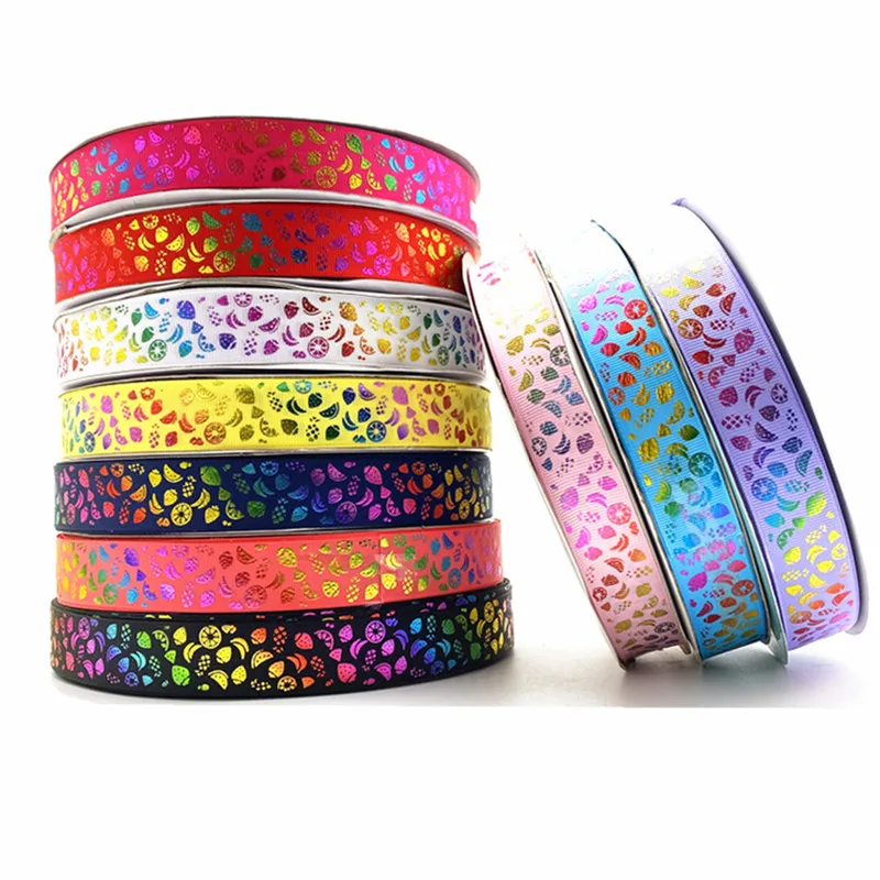 25mm Polyester Ribbon Bronzing Ribbon Printed Fruit pattern Ribbon For Christmas Decoration DIY Sewing Fabric
25mm Polyester Ribbon Bronzing Ribbon Printed Fruit pattern Ribbon For Christmas Decoration DIY Sewing Fabric