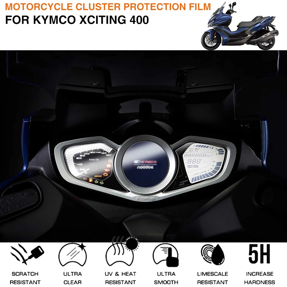 

For KYMCO XCTING 400 XCTING400 Motorcycle Accessories Cluster Scratch Protection Film Speedometer Screen Protector