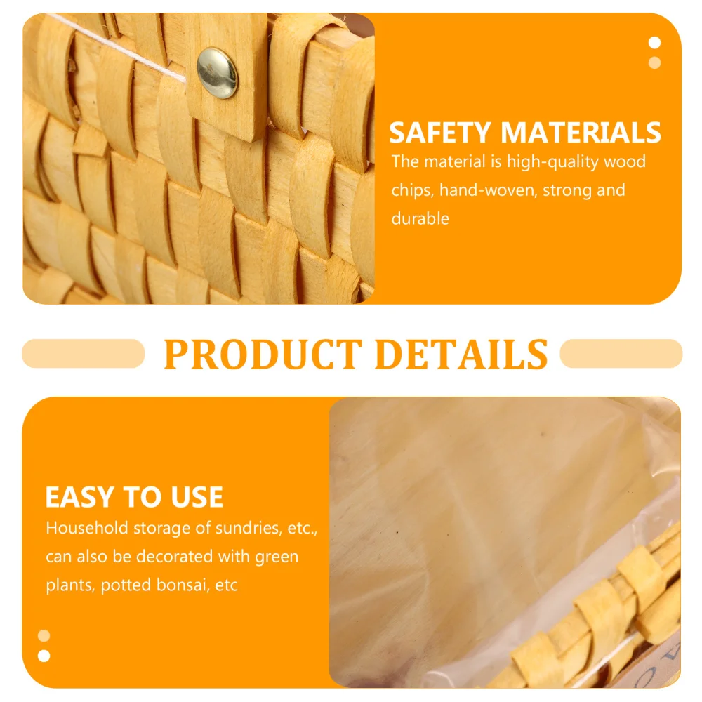 1Pc Home Decoration Wood Basket Weave Gift Hand Basket Flower Storage Basket 
1Pc Home Decoration Wood Basket Weave Gift Hand Basket Flower Storage Basket