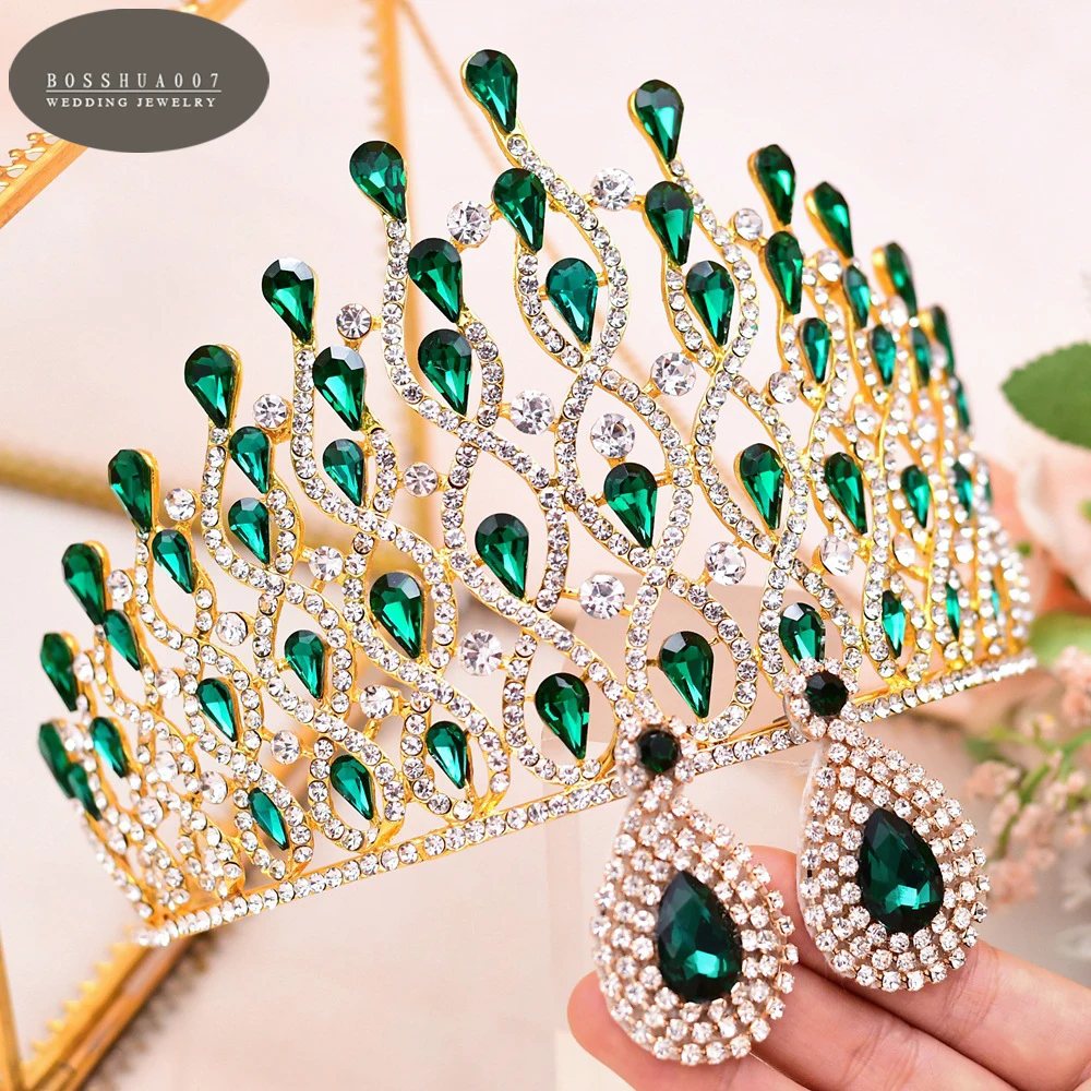 Роскошный стиль Хрустальная корона и серьги для свадьбы набор ювелирных изделий
Роскошный стиль Хрустальная корона и серьги для свадьбы набор ювелирных изделий