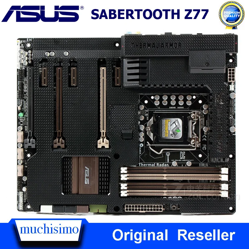 Материнская плата LGA 1155 DDR3 ASUS SABERTOOTH Z77 оригинальная десктопная Intel Cpu i7/i5/i3 32 ГБ PCI E 3