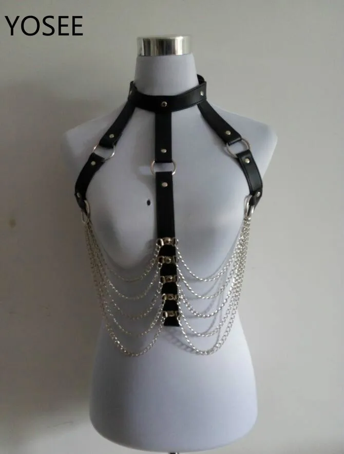 Adjustable Night Club Party Cropped Top Vest Backless Metal Chain Stitching Tops 
Adjustable Night Club Party Cropped Top Vest Backless Metal Chain Stitching Tops