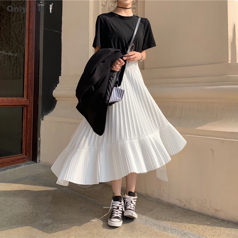 Irregular Chiffon Woman Skirts 2020 New Spring Summer Korean Fashion Clothing High Waist A-line Cake Vintage Pleated Long Skirt
Irregular Chiffon Woman Skirts 2020 New Spring Summer Korean Fashion Clothing High Waist A-line Cake Vintage Pleated Long Skirt