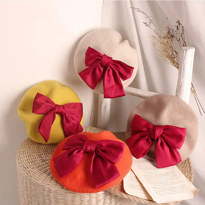 New Fashion Infant Kids Baby Girls Beret Hat Candy Color Big Bowknot Hats for Girls Daily Party Wear Retro Cap Boinas Hombre
New Fashion Infant Kids Baby Girls Beret Hat Candy Color Big Bowknot Hats for Girls Daily Party Wear Retro Cap Boinas Hombre