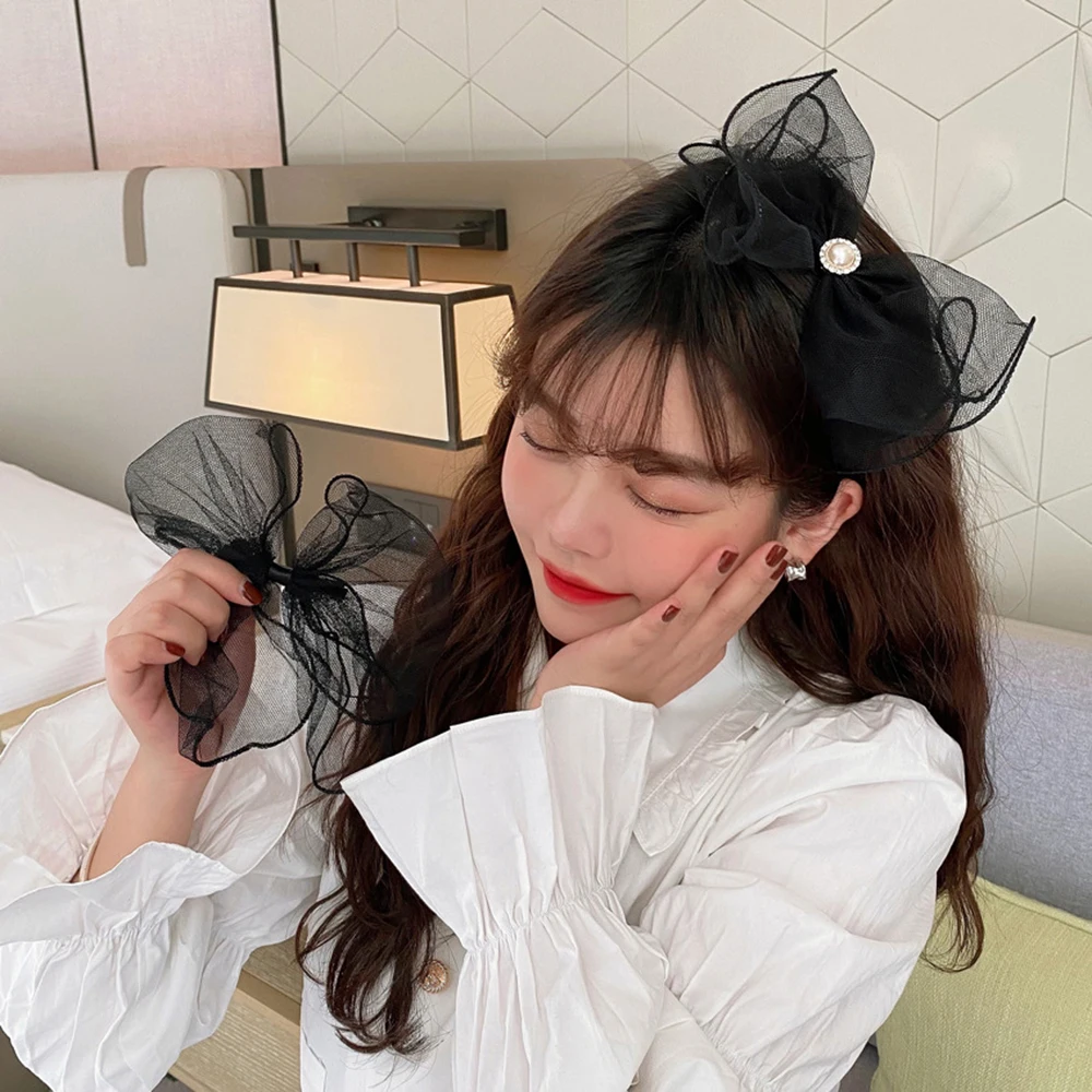 Fashion Cute Big Bow Hairpin Lace Barrette Black White Hair Clip Women Girls BB Hairgrip Korean Oversize Dot Hair Accessories
Fashion Cute Big Bow Hairpin Lace Barrette Black White Hair Clip Women Girls BB Hairgrip Korean Oversize Dot Hair Accessories