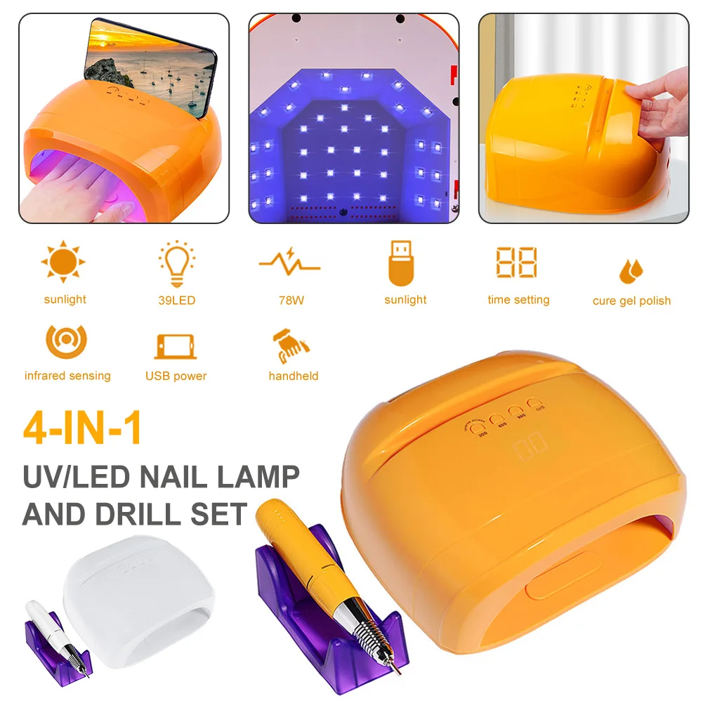 Nail Dryer LED Nail Lamp UV Lamp Kit for Curing All Gel Nail Polish Fast Drying Infrared Sense Phototherapy Lamp Nail Drill Set
Nail Dryer LED Nail Lamp UV Lamp Kit for Curing All Gel Nail Polish Fast Drying Infrared Sense Phototherapy Lamp Nail Drill Set