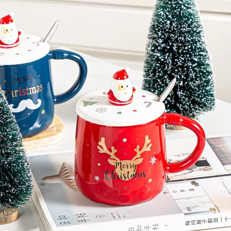 Christmas Mug Pine Elk Printed Cartoon Water Bottle with Cover and Spoon New Colorful Festival Household Ceramic Coffee Cup
Christmas Mug Pine Elk Printed Cartoon Water Bottle with Cover and Spoon New Colorful Festival Household Ceramic Coffee Cup