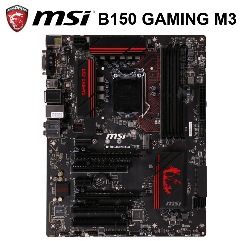 Материнская плата MSI B150, игровая M3, LGA 1151, DDR4, Intel B150 Core i7/i5/i3 M.2 SATA III LGA 1151, оригинальная десктопная Материнская плата MSI B150
Материнская плата MSI B150, игровая M3, LGA 1151, DDR4, Intel B150 Core i7/i5/i3 M.2 SATA III LGA 1151, оригинальная десктопная Материнская плата MSI B150