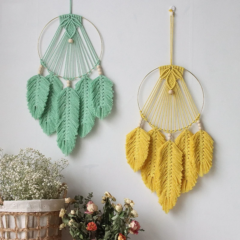 Macrame Feather Wall Hanging Tapestry Boho Chic Handmade Home Decor for Living Room 22in*10in
Macrame Feather Wall Hanging Tapestry Boho Chic Handmade Home Decor for Living Room 22in*10in