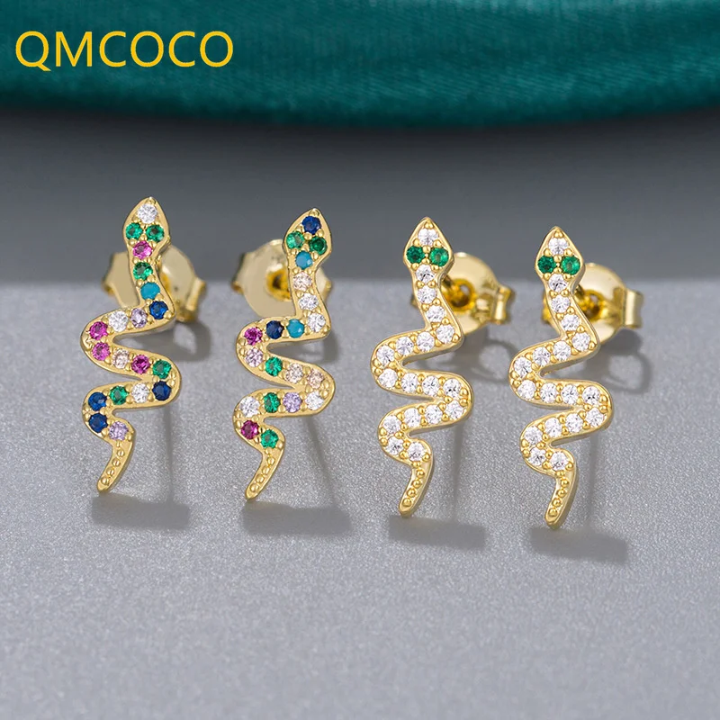 QMCOCO 925 Silver Chic Punk Zircon Snake-Shape Earrings Women 925 Silver Gold Earstud For Daily Party Fine Jewelry Accessories
QMCOCO 925 Silver Chic Punk Zircon Snake-Shape Earrings Women 925 Silver Gold Earstud For Daily Party Fine Jewelry Accessories