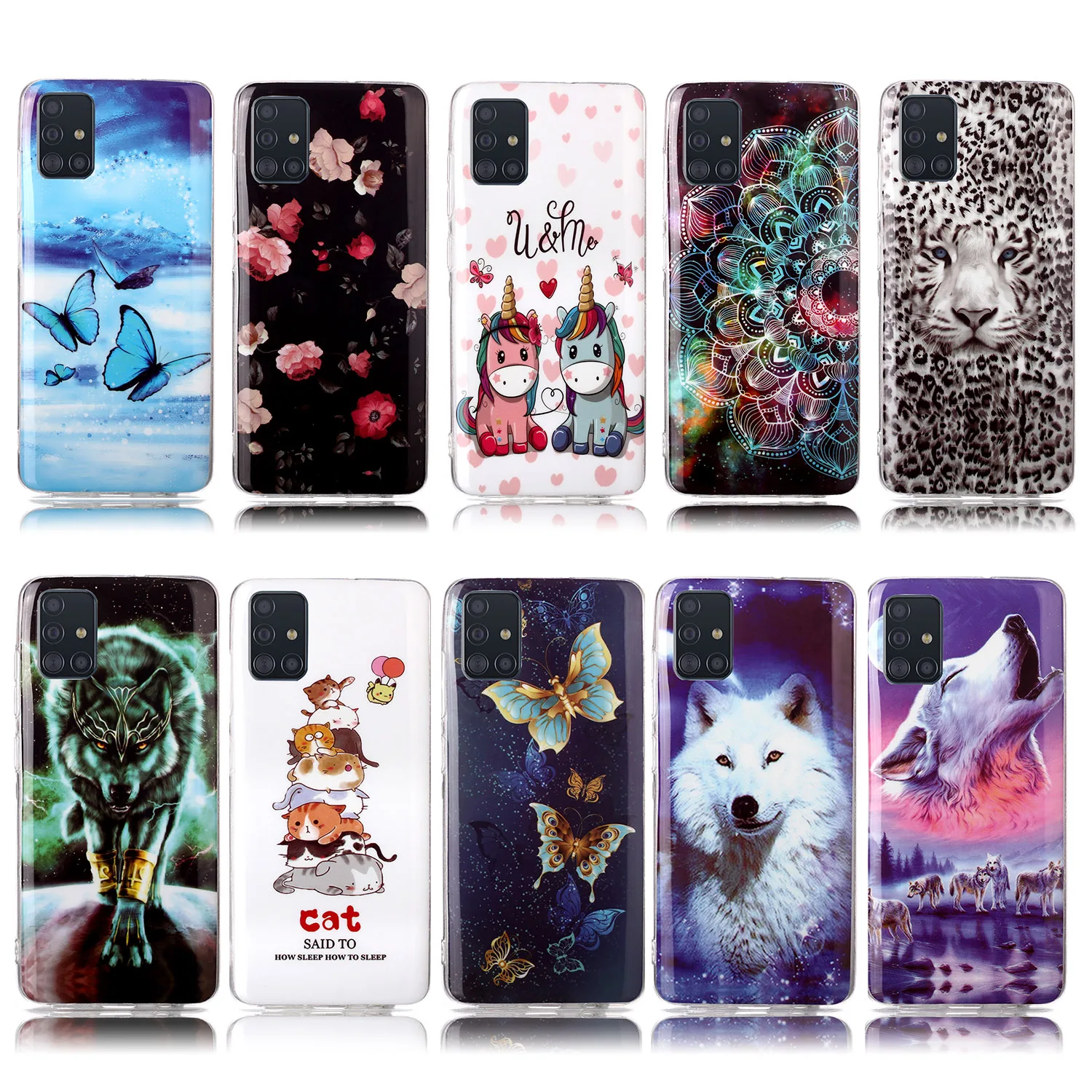 Чехлы для мобильных телефонов Galaxy S20 Ultra telefon Star Wolf мягкий чехол Samsung S10E A50S S10 Plus S9 A50