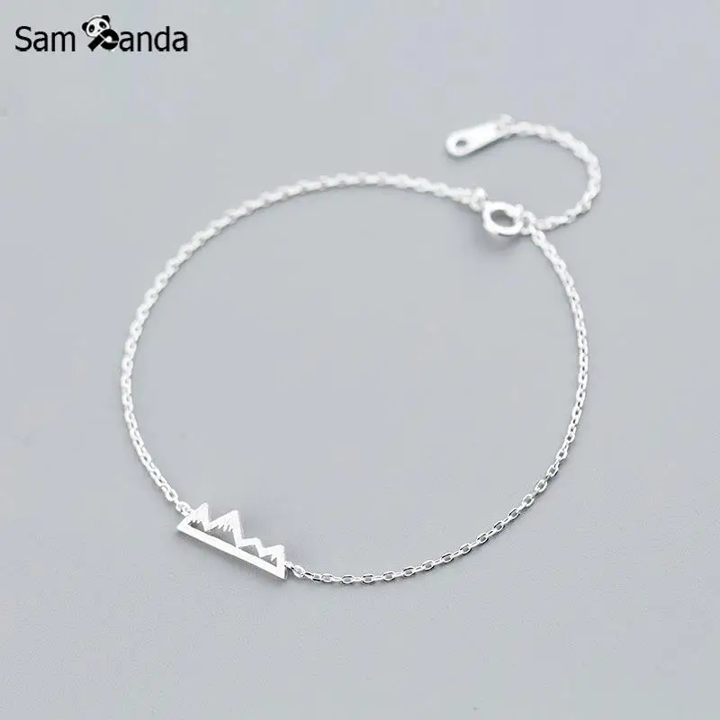Sampanda из 100% стерлингового серебра 925 пробы в Корейском стиле матовый треугольный