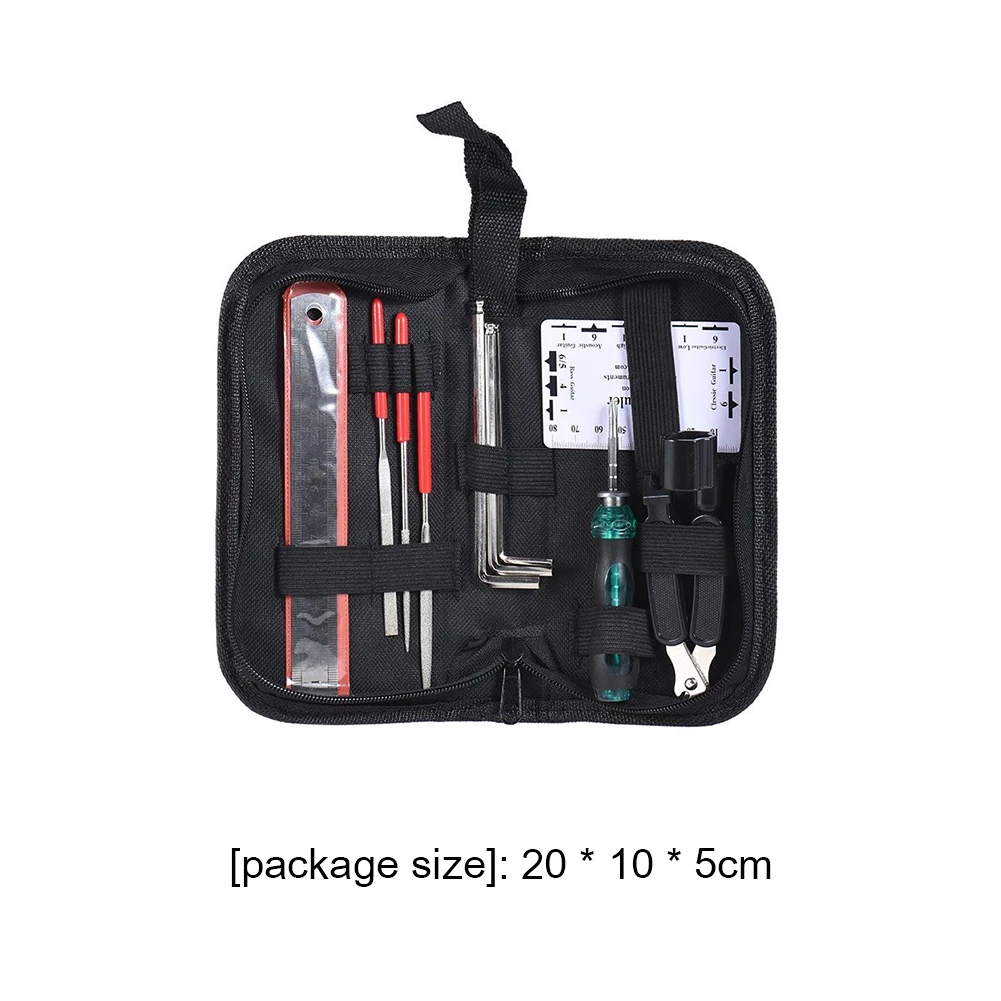 Guitar Cleaning Repair Tools Kit Maintenance with Rulers Gauges Wrenches Files for Music Lovers Playing Decoration
Guitar Cleaning Repair Tools Kit Maintenance with Rulers Gauges Wrenches Files for Music Lovers Playing Decoration