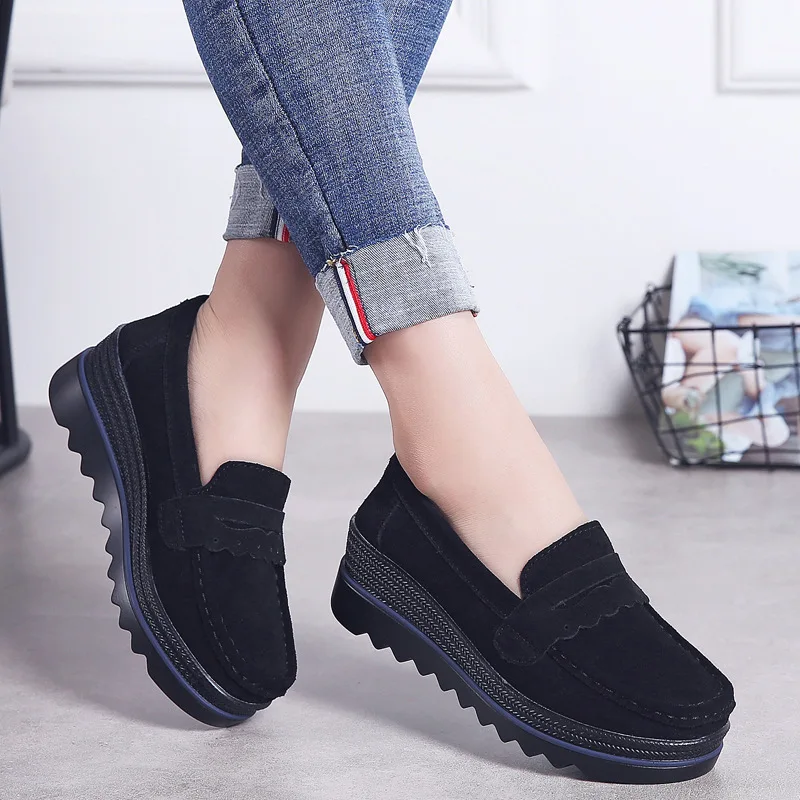 New Women Slip On Flat Shoes Genuine Leather Casual Loafers Nubuck Suede Platform Sneakers Ladies
New Women Slip On Flat Shoes Genuine Leather Casual Loafers Nubuck Suede Platform Sneakers Ladies