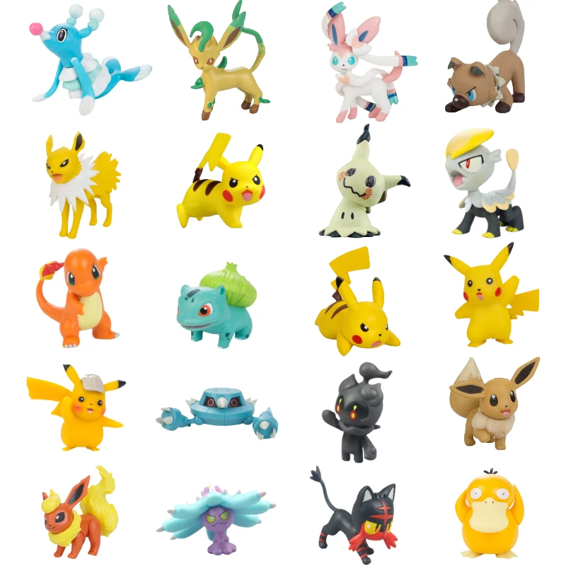 Genuine Pokemon 3-7cm Figurines Pikachu Charmander Bulbasaur Eevee Mareanie Psyduck Leafeon Battle Figure Multi Pack Model Toy
Genuine Pokemon 3-7cm Figurines Pikachu Charmander Bulbasaur Eevee Mareanie Psyduck Leafeon Battle Figure Multi Pack Model Toy