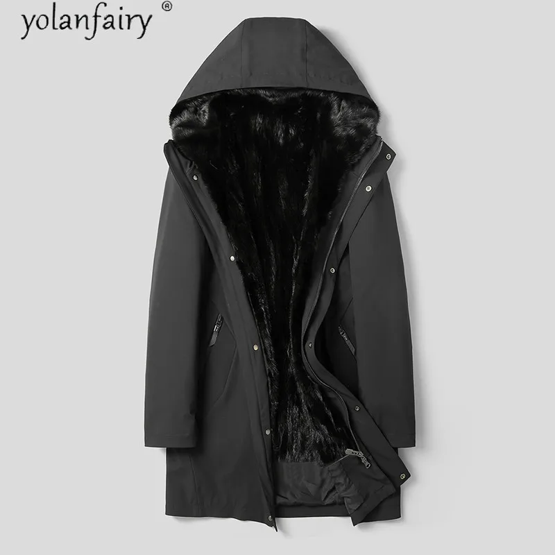 Parka Real Fur Coat Men Winter Jacket Hooded Spliced Mink Fur Liner Warm Parkas Men Clothing 2020 Men's Jackets 19-5500 KJ5613
Parka Real Fur Coat Men Winter Jacket Hooded Spliced Mink Fur Liner Warm Parkas Men Clothing 2020 Men's Jackets 19-5500 KJ5613