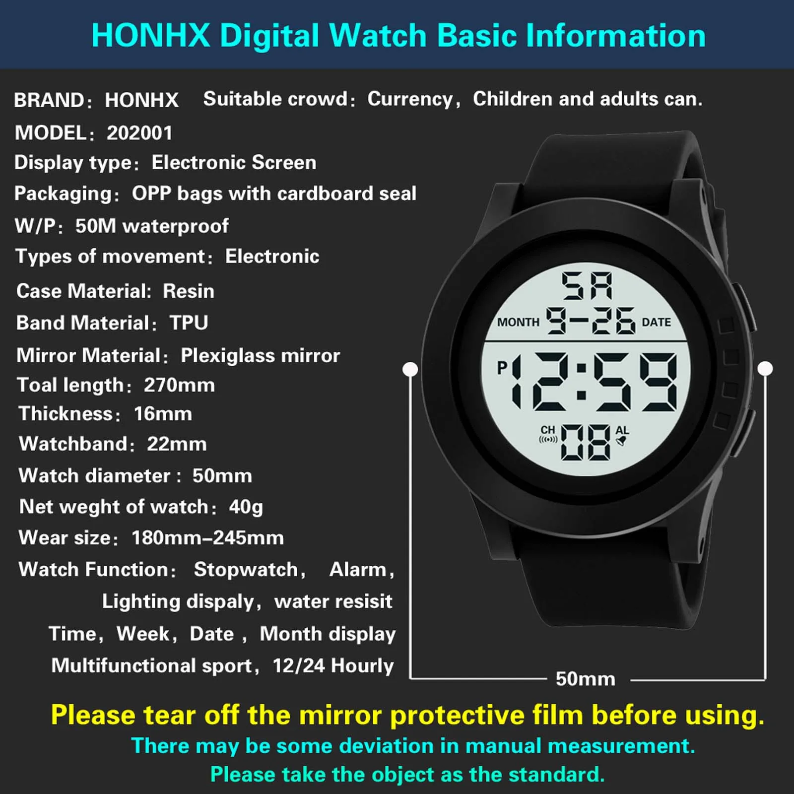 Luxury Men Multifunction Watch Analog Digital Military Sport LED Waterproof Wrist Watch Men's Sports Watch relogio masculino
Luxury Men Multifunction Watch Analog Digital Military Sport LED Waterproof Wrist Watch Men's Sports Watch relogio masculino