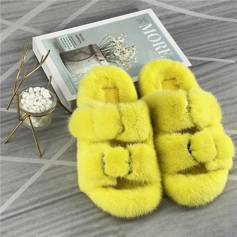 Women's House Slippers Mink Fur Fashion Slippers Women's Slippers Flat-Bottomed Women's Slippers Comforable Home Furry Slippers 
Women's House Slippers Mink Fur Fashion Slippers Women's Slippers Flat-Bottomed Women's Slippers Comforable Home Furry Slippers