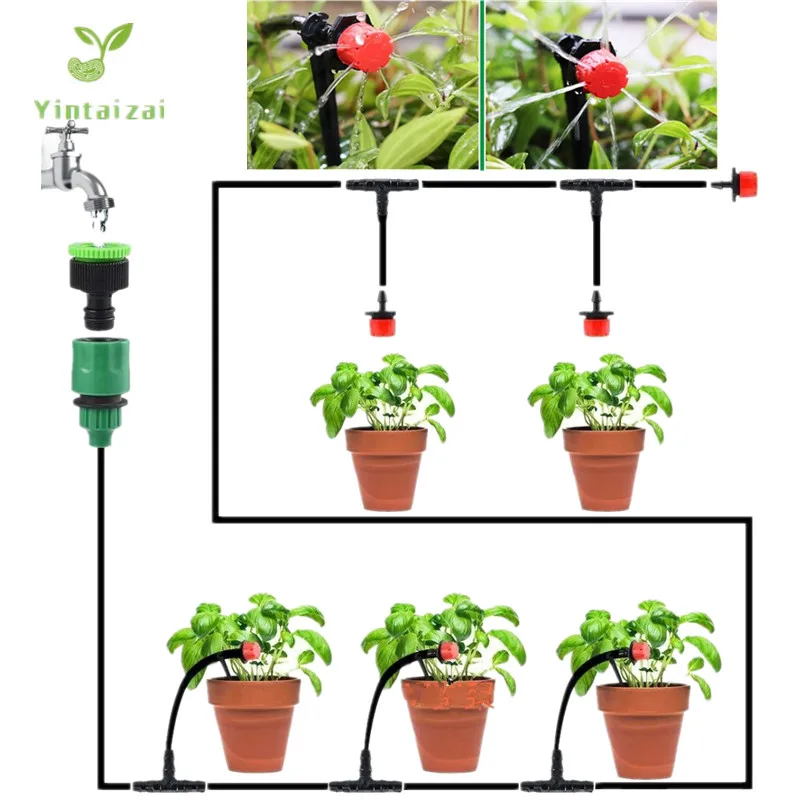 30m 1/4”Microtube With Adjustable Dripper Set Rebulidabe Dripper Atomizer For Flowers Vegetable Watering Home Garden Tools
30m 1/4”Microtube With Adjustable Dripper Set Rebulidabe Dripper Atomizer For Flowers Vegetable Watering Home Garden Tools
