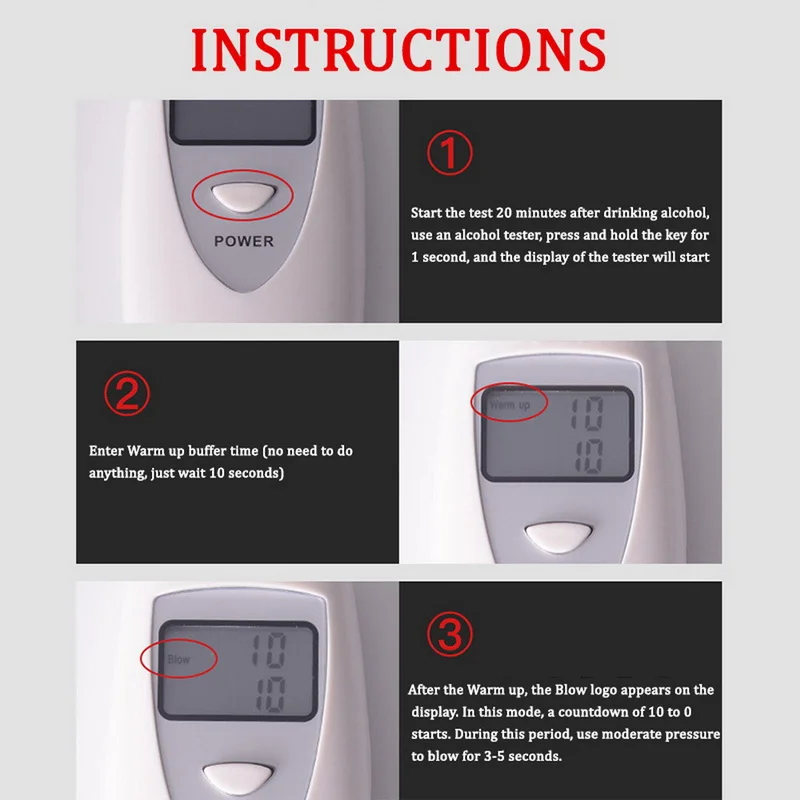Digital Alcohol Tester Car Goods LightWeight Breathalyzer Analyzer Portable Alcohol Detector Backlight Display Alkohol Tester
Digital Alcohol Tester Car Goods LightWeight Breathalyzer Analyzer Portable Alcohol Detector Backlight Display Alkohol Tester