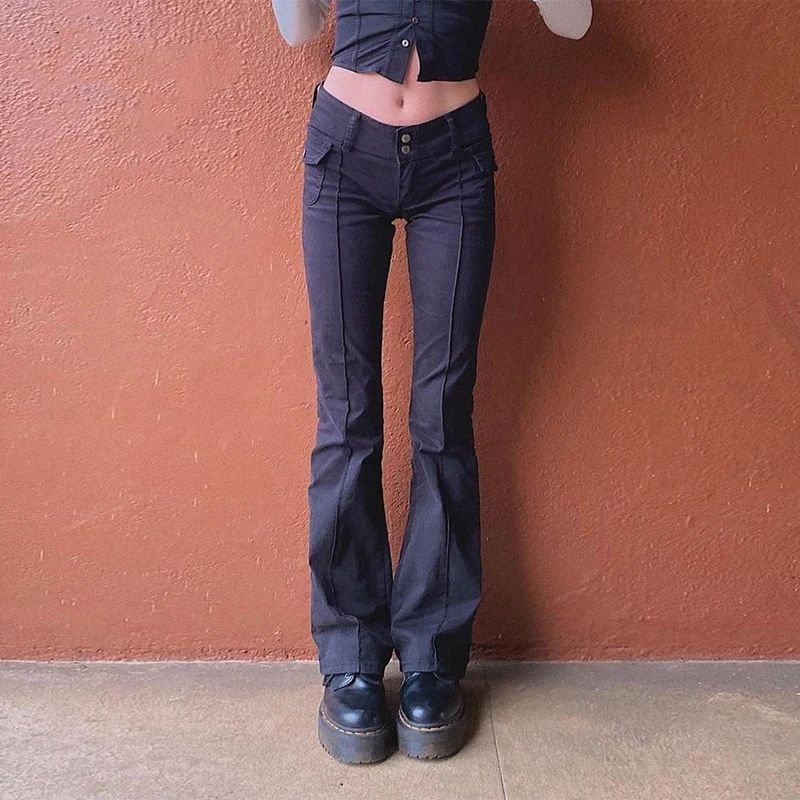 Prowow Big Pockets Pants Y2K Vintage Trousers Low Waist Striped Cargo Pants Retro Casual Black Pants Women Harajuku New Pant
Prowow Big Pockets Pants Y2K Vintage Trousers Low Waist Striped Cargo Pants Retro Casual Black Pants Women Harajuku New Pant