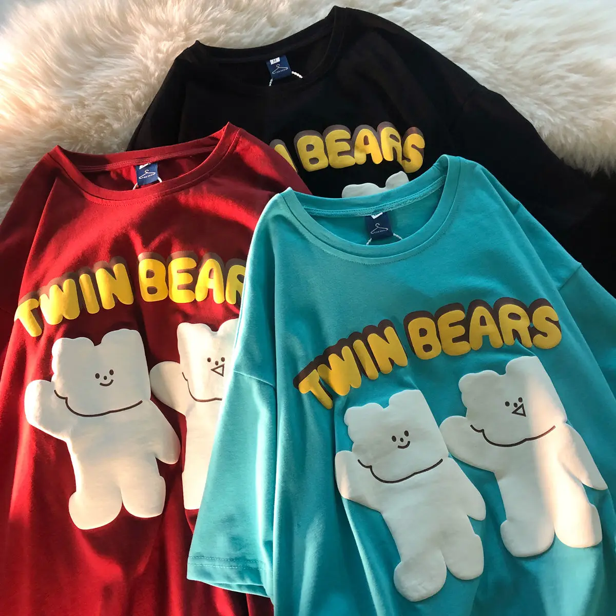 Spring Summer 2021 New Letter Cartoon Printing Casual Loose Short-sleeved T-shirt Couple Men and Women Tops Ins
Spring Summer 2021 New Letter Cartoon Printing Casual Loose Short-sleeved T-shirt Couple Men and Women Tops Ins