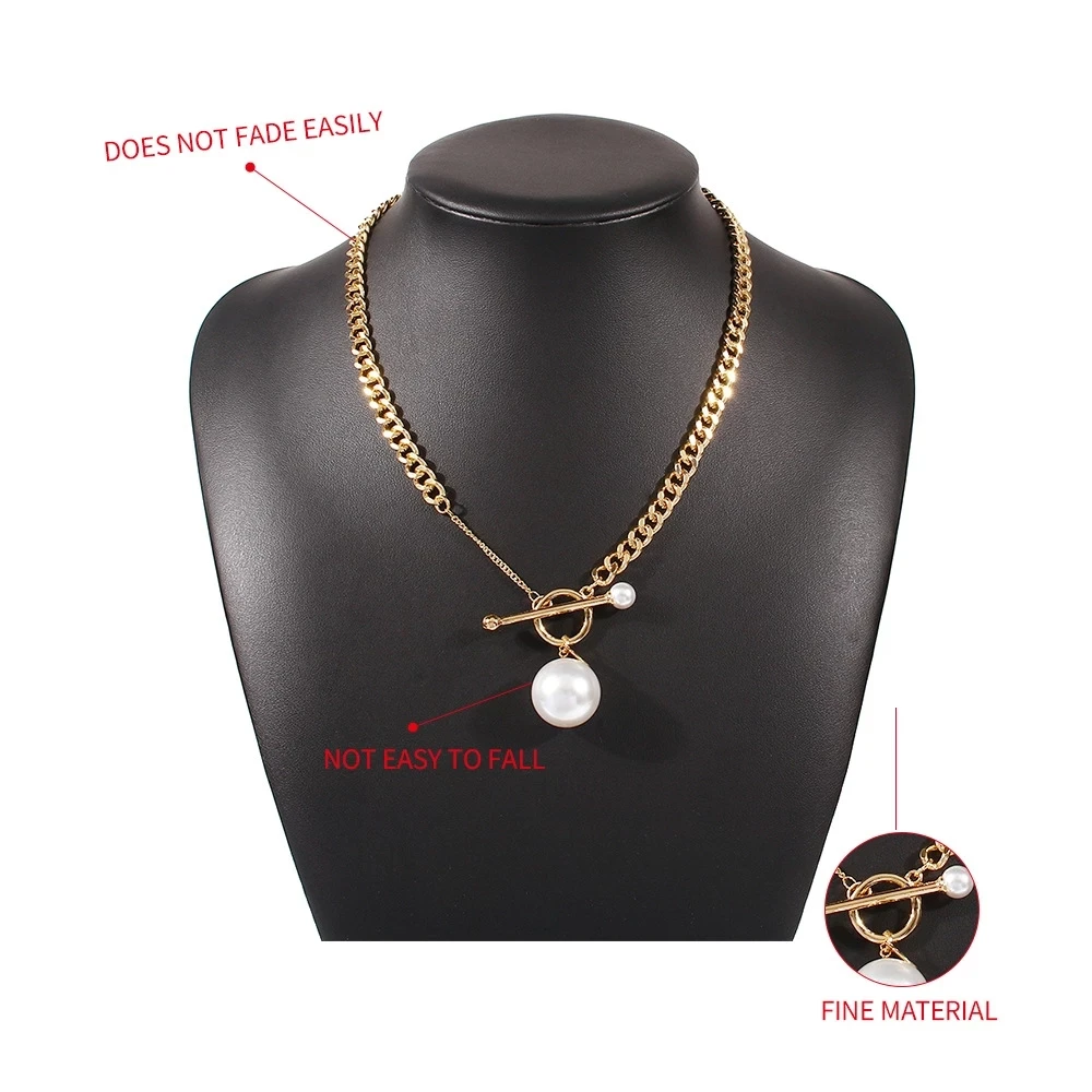 YSMLK 2021 New Metal Asymmetry Chain OT Buckle Pearl Pendant Trend Punk Hip Hop Sweater chain Necklace for Women Jewelry Gift
YSMLK 2021 New Metal Asymmetry Chain OT Buckle Pearl Pendant Trend Punk Hip Hop Sweater chain Necklace for Women Jewelry Gift