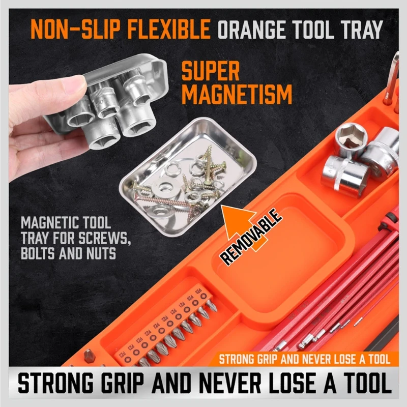 Non-Slip Tool Organizer Silica Gel Flexible Tool Tray Tool Mats Tool Holder