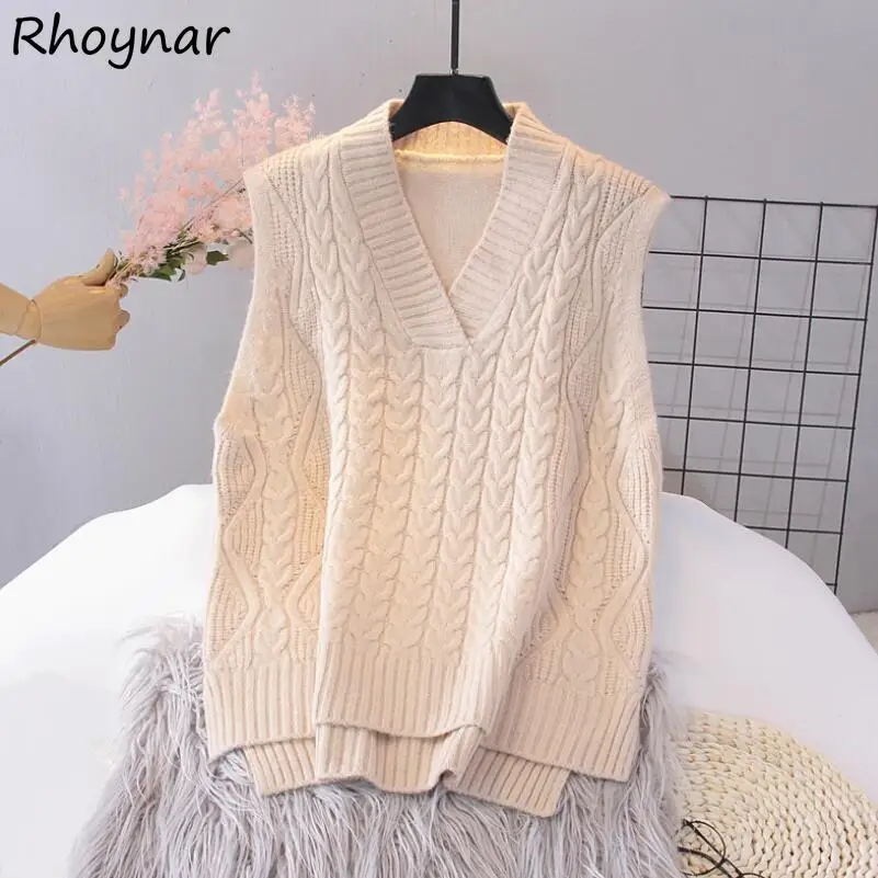 Sweater Vest Women Solid V-neck Spring Autumn Side Split Female Leisure All Match Korean Style Sleeveless Knitted Vintage Ins
Sweater Vest Women Solid V-neck Spring Autumn Side Split Female Leisure All Match Korean Style Sleeveless Knitted Vintage Ins