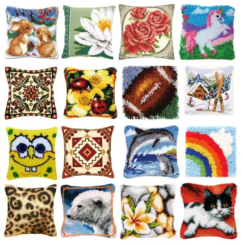 Latch hook Pillow Case Cat Flower Cushion Cover Christmas Canvas Throw Pillow Chair Cushions Home Decor
Latch hook Pillow Case Cat Flower Cushion Cover Christmas Canvas Throw Pillow Chair Cushions Home Decor