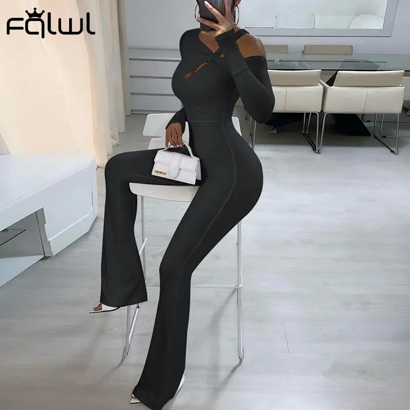 FQLWL осенне-зимний асимметричный черный женский комбинезон с длинным рукавом, цельнокроеный сексуальный клубный костюм для женщин 
FQLWL осенне-зимний асимметричный черный женский комбинезон с длинным рукавом, цельнокроеный сексуальный клубный костюм для женщин