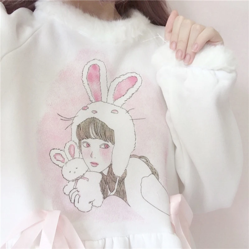 Spring Lolita Dresses 2020 Japanese Kawaii Cute Anime Print White Dress Crew Neck Lace Sweet Dress Female Lovely Clothing
Spring Lolita Dresses 2020 Japanese Kawaii Cute Anime Print White Dress Crew Neck Lace Sweet Dress Female Lovely Clothing