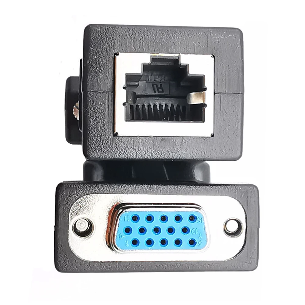 Cat5/Cat6/RJ45 VGA Extender Adapter, VGA 15 Pin Male to RJ45 Female Network Cable Connector
Cat5/Cat6/RJ45 VGA Extender Adapter, VGA 15 Pin Male to RJ45 Female Network Cable Connector