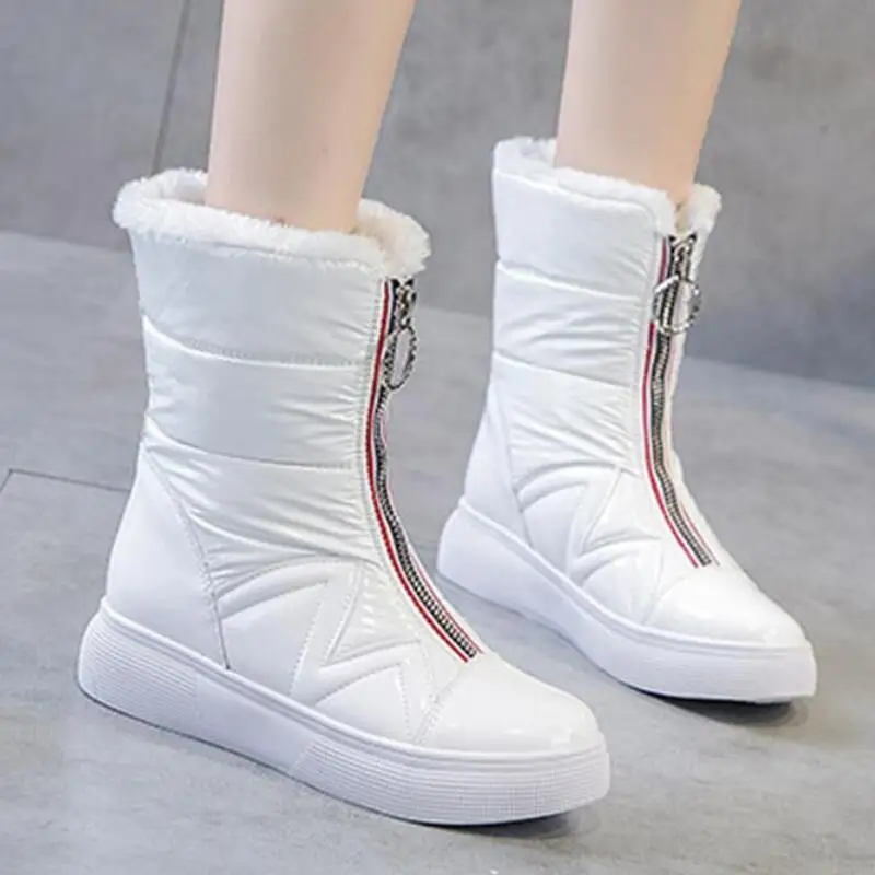 Thicken plush Waterproof Snow Boots Women's Short Boots 2020 New Warm Winter Shoes Black Front Zip
Thicken plush Waterproof Snow Boots Women's Short Boots 2020 New Warm Winter Shoes Black Front Zip