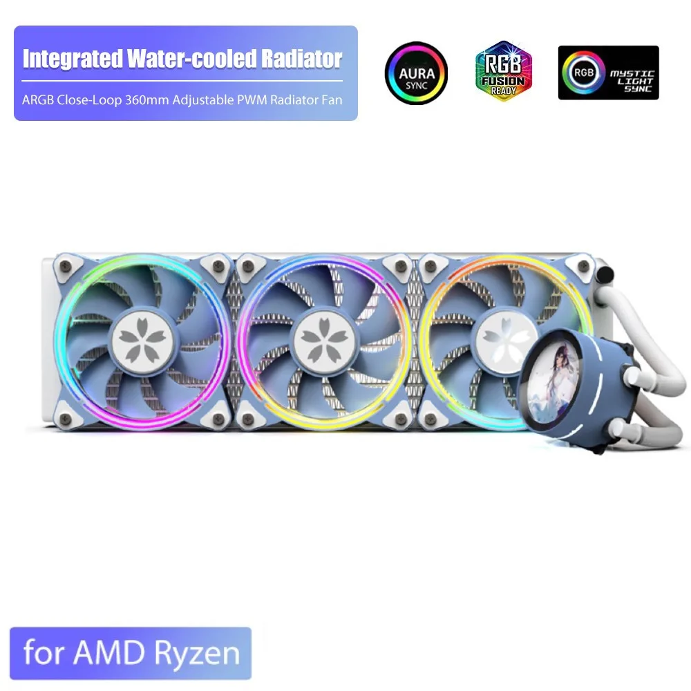 Yeston CPU Liquid Cooler All-in-One ARGB Close-Loop 360mm Adjustable PWM Radiator Fan for AMD Ryzen
Yeston CPU Liquid Cooler All-in-One ARGB Close-Loop 360mm Adjustable PWM Radiator Fan for AMD Ryzen