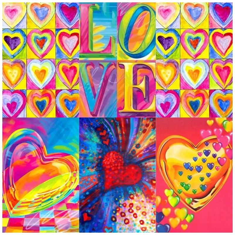 5D Diamond Painting Love Heart Full Square/Round Diamond Mosaic Rainbow Heart Rhinestone Embroidery Gift Wall Decoration
5D Diamond Painting Love Heart Full Square/Round Diamond Mosaic Rainbow Heart Rhinestone Embroidery Gift Wall Decoration