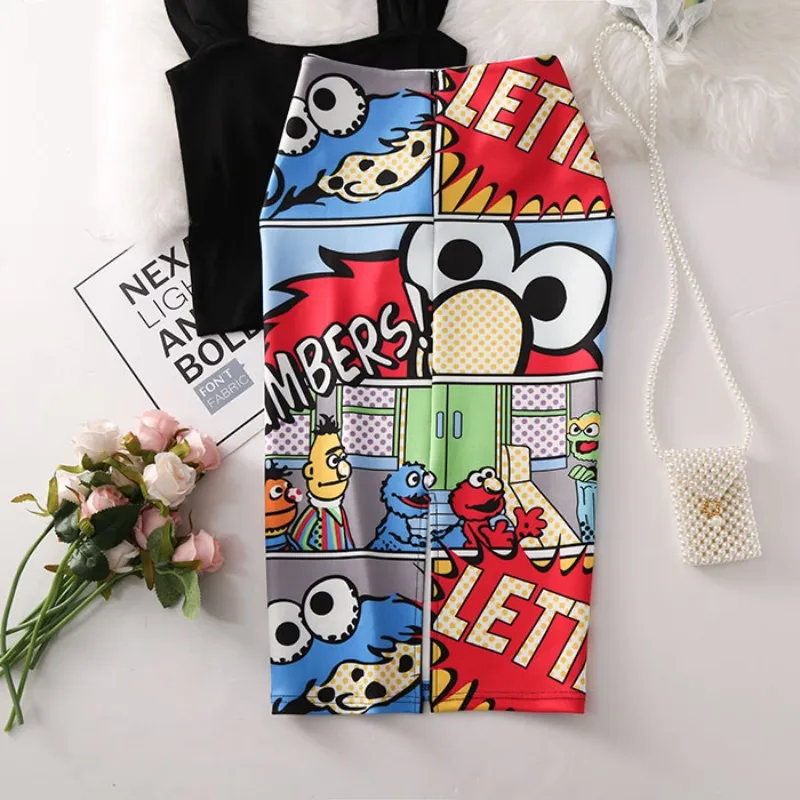High-Waisted Slim-Fit Cartoon Printed Bag Hip Skirt 2020 Summer New Style Slit over Knee Half-Length Skirt bodycon skirt
High-Waisted Slim-Fit Cartoon Printed Bag Hip Skirt 2020 Summer New Style Slit over Knee Half-Length Skirt bodycon skirt