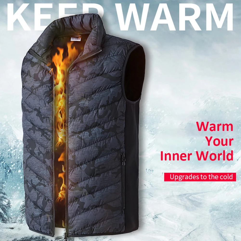 Electric Heated Vest Winter Thermal Warm Heating Vest Camouflage Heated Jacket Fishing Big Size Waistcoat Toppick New Men&Women
Electric Heated Vest Winter Thermal Warm Heating Vest Camouflage Heated Jacket Fishing Big Size Waistcoat Toppick New Men&Women
