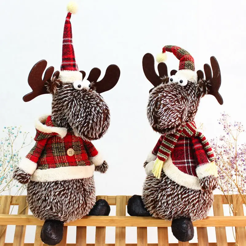 Cute Plush Elk Sitting Doll Table Christmas Ornament Home Decoration Festival Children Gift 
Cute Plush Elk Sitting Doll Table Christmas Ornament Home Decoration Festival Children Gift