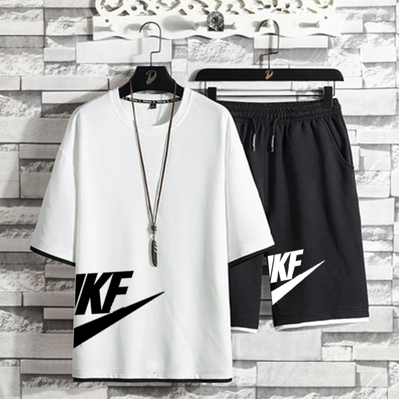 New Brand 2 Piece Sets Sportswear Men's Tracksuit T-shirts Shorts Set Two Piece Suit Beach Men's Short Sets Clothing 2021 Summer
New Brand 2 Piece Sets Sportswear Men's Tracksuit T-shirts Shorts Set Two Piece Suit Beach Men's Short Sets Clothing 2021 Summer