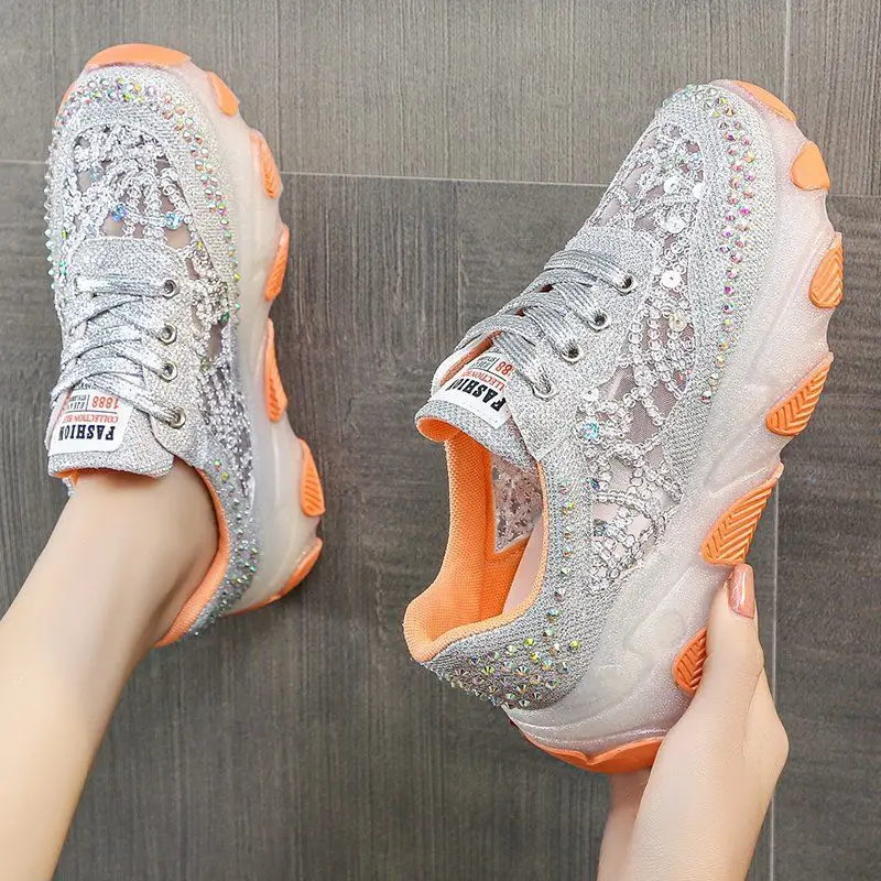 Laser Mesh Surface Shoes Women's 2021 Summer New Breathable Clunky Sneakers Mesh Jelly Bottom All-Match Rhinestone Sandals
Laser Mesh Surface Shoes Women's 2021 Summer New Breathable Clunky Sneakers Mesh Jelly Bottom All-Match Rhinestone Sandals
