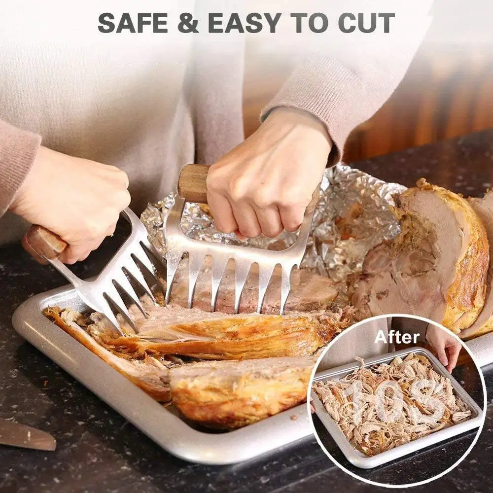 1pc Meat Fork Shredder Claws Stainless Steel Bbq Pulled Pork Meat Clamp Handing Carving Food Grill Accessories Barbecue Tool
1pc Meat Fork Shredder Claws Stainless Steel Bbq Pulled Pork Meat Clamp Handing Carving Food Grill Accessories Barbecue Tool