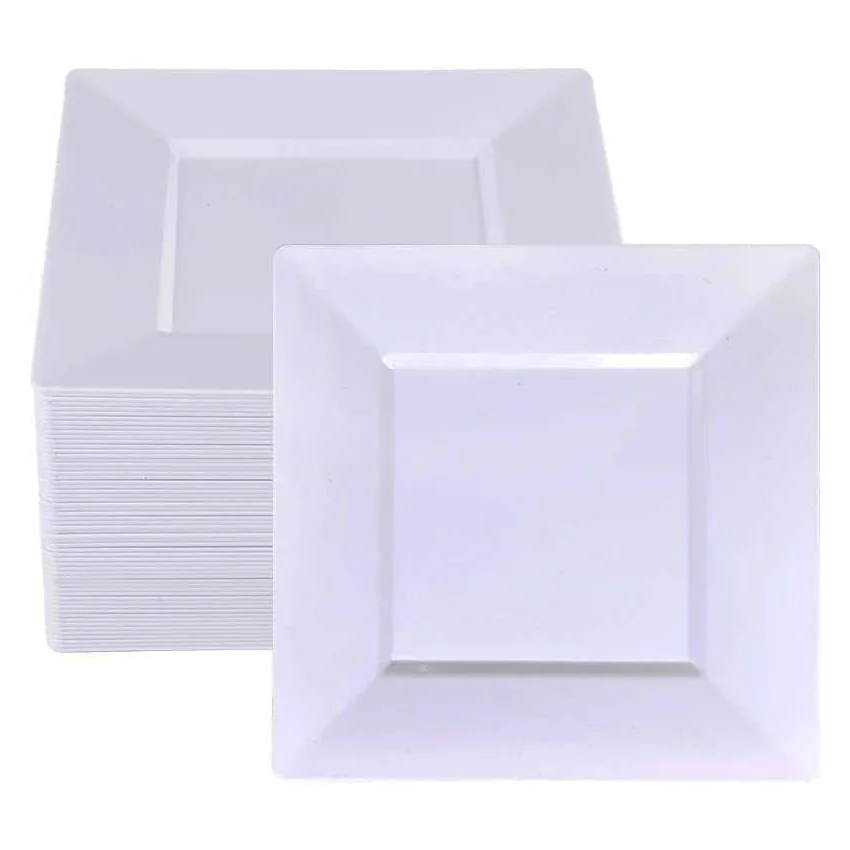 40pcs White Square Plastic Plates-7inch Disposable Cake Plates- Premium Hard Square Small Appetizer Plates for Wedding/Party
40pcs White Square Plastic Plates-7inch Disposable Cake Plates- Premium Hard Square Small Appetizer Plates for Wedding/Party