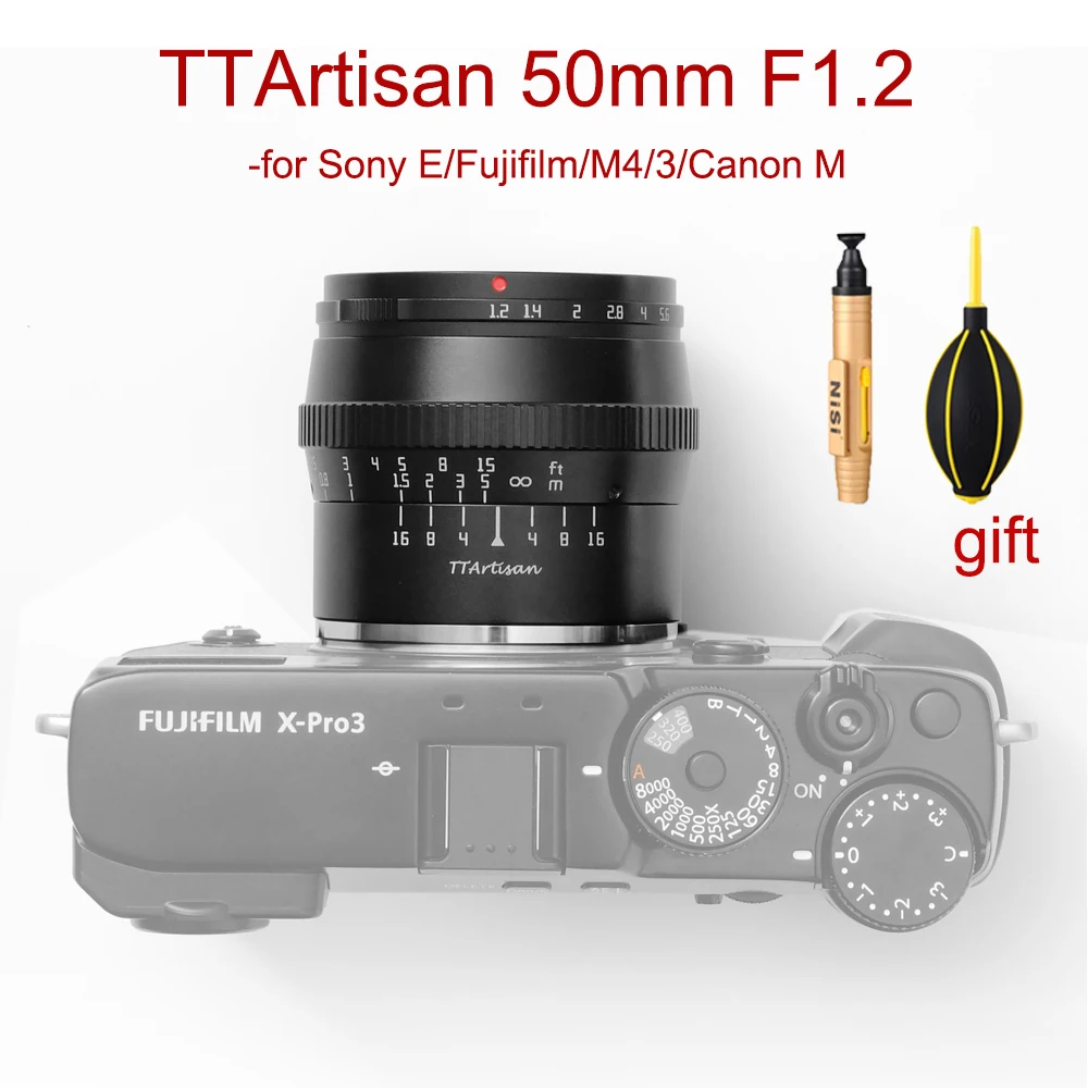 TTArtisan 50mm F1.2 Cameras Lens Manual Focus APS-C for Sony E Fujifilm M4/3 Canon M M43 Mount Camera Large Aperture
TTArtisan 50mm F1.2 Cameras Lens Manual Focus APS-C for Sony E Fujifilm M4/3 Canon M M43 Mount Camera Large Aperture