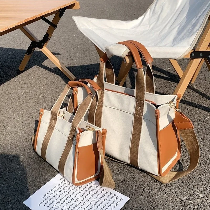 2021 New Canvas Letters Japanese Tote Bag Striped Shoulder Bag Casual Fashion Korean Female Bag Large-capacity Trend Handbags
2021 New Canvas Letters Japanese Tote Bag Striped Shoulder Bag Casual Fashion Korean Female Bag Large-capacity Trend Handbags