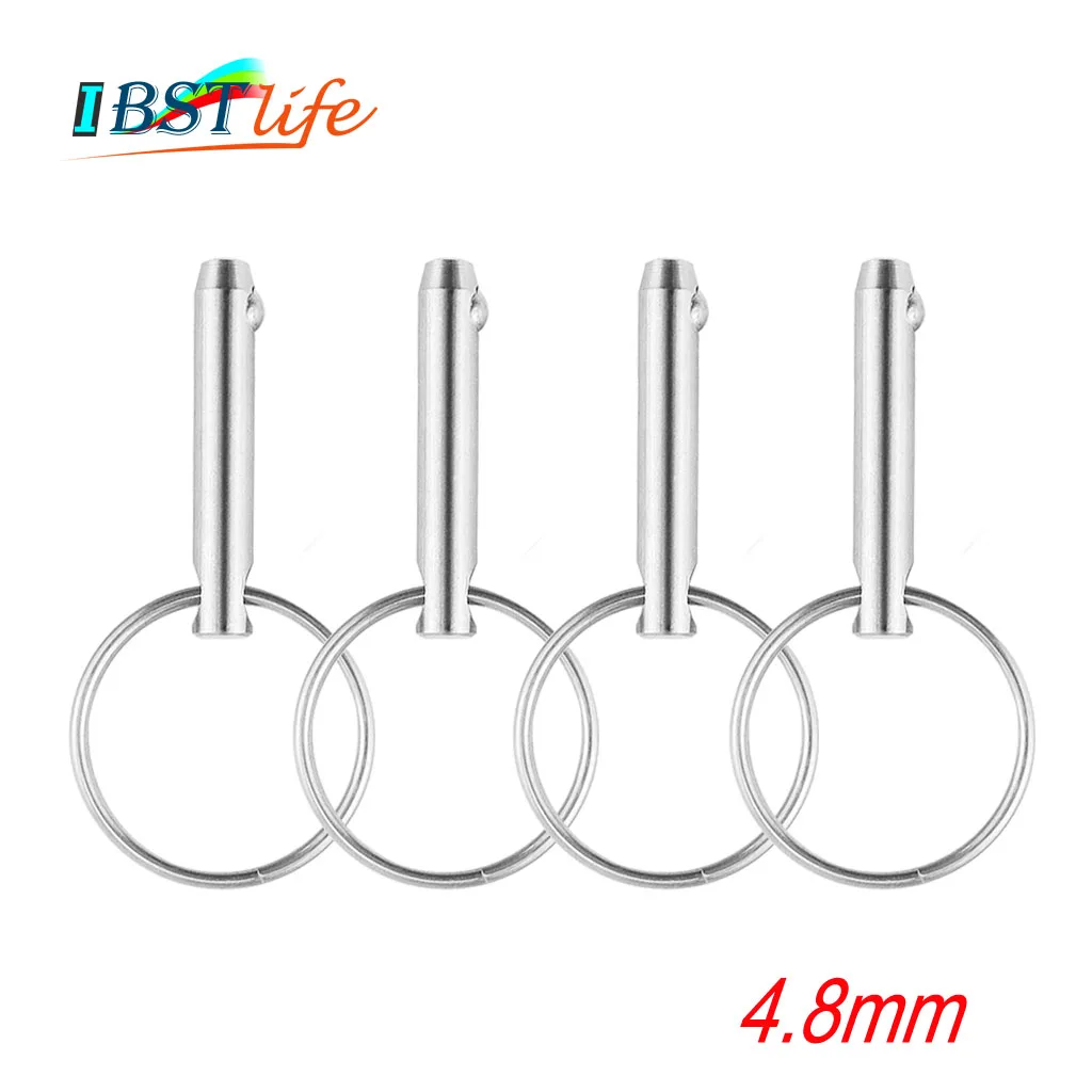 4PCS 4.8mm Marine Grade 316 Stainless Steel 3/16 inch Quick Release Ball Pin for Boat Bimini Top Deck Hinge
4PCS 4.8mm Marine Grade 316 Stainless Steel 3/16 inch Quick Release Ball Pin for Boat Bimini Top Deck Hinge