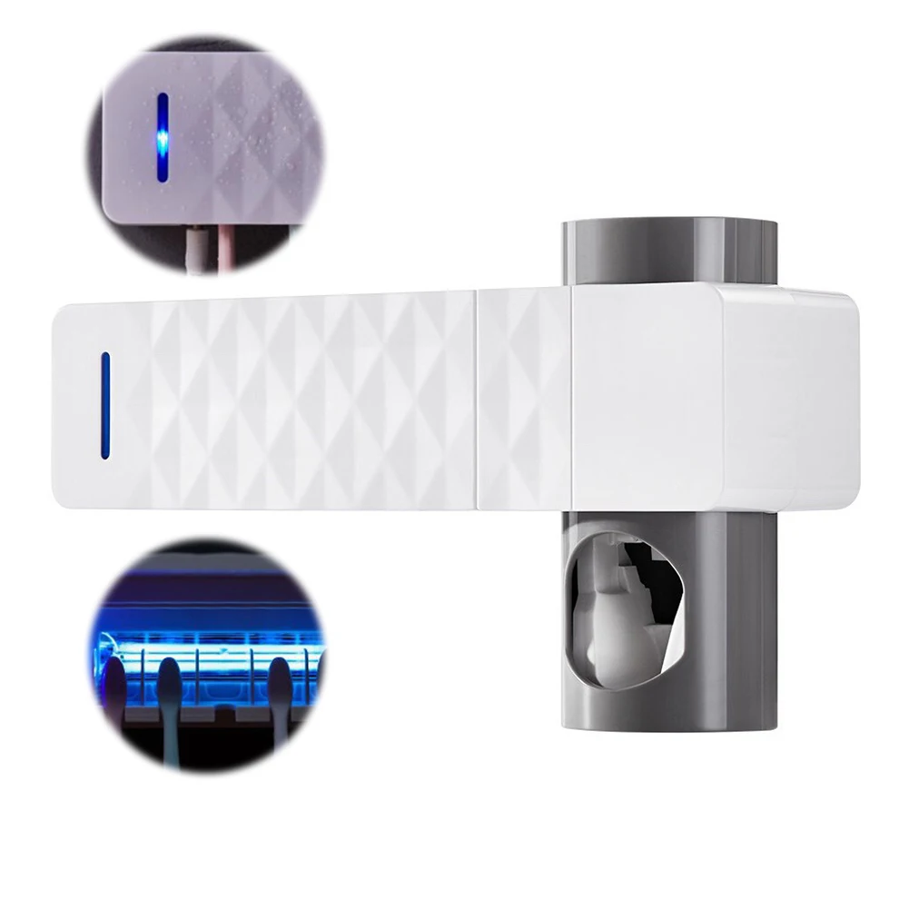 Disinfect Toothbrush Holder Toothpaste Dispenser Automatic Rack Wall Toothpaste Squeezers for Toilet Home Accessories
Disinfect Toothbrush Holder Toothpaste Dispenser Automatic Rack Wall Toothpaste Squeezers for Toilet Home Accessories